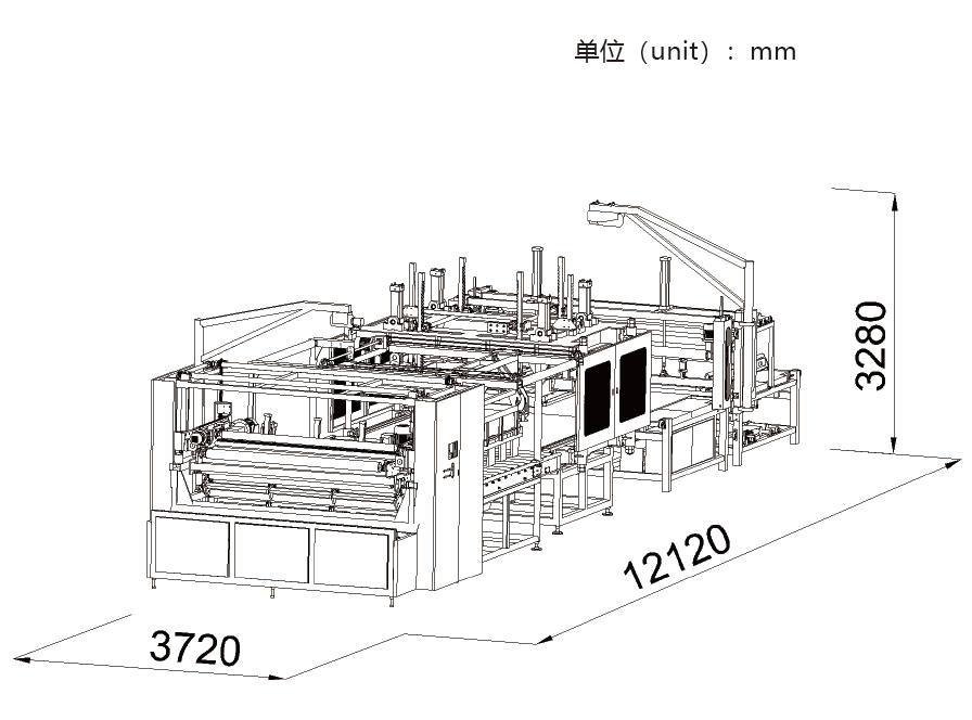 4.Automatic mattress roll-packing machine LR-KPLINE-27P